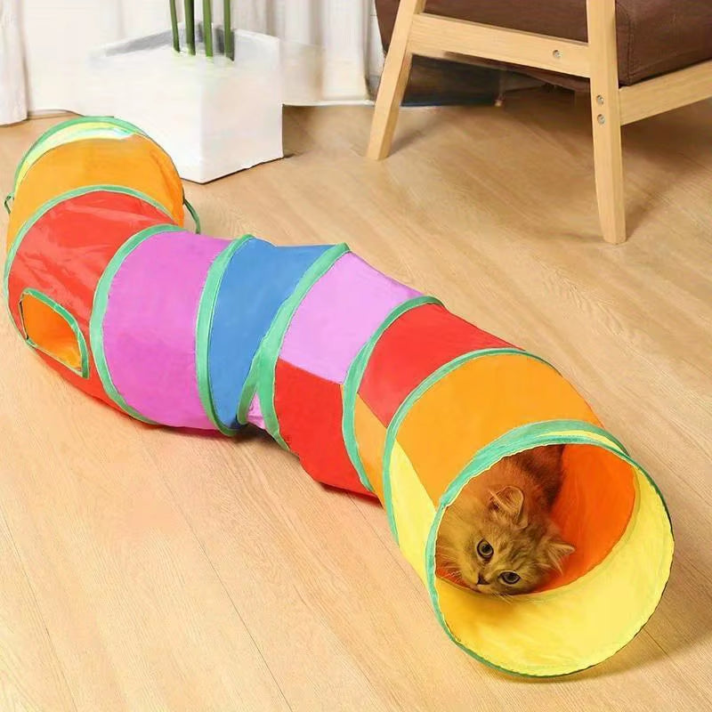 Cat Tunnel Foldable Cat Tunnel Pet Supplies Cat S T Y Pass Play Tunnel Cat Toy Breathable Drill Barrel for Indoor Loud Paper