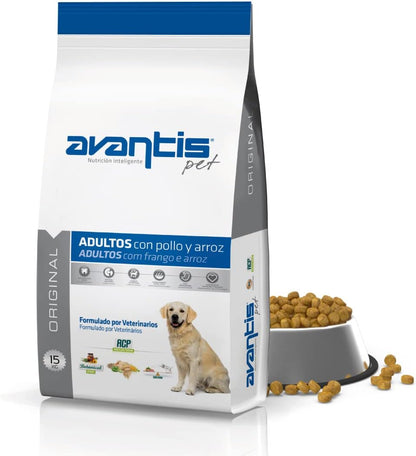 Pienso Para Perros Adultos De Razas Medianas Y Grandes - 15 Kg - Comida 100% Completa Y Equilibrada - Altamente Nutricional Con Pollo Y Arroz