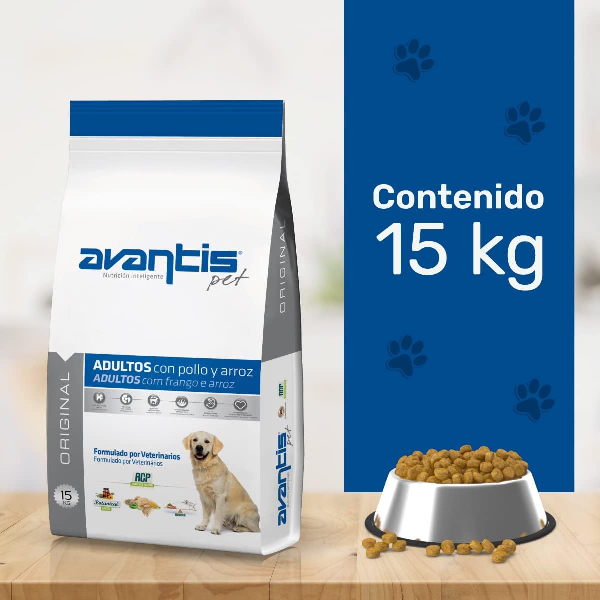 Pienso Para Perros Adultos De Razas Medianas Y Grandes - 15 Kg - Comida 100% Completa Y Equilibrada - Altamente Nutricional Con Pollo Y Arroz