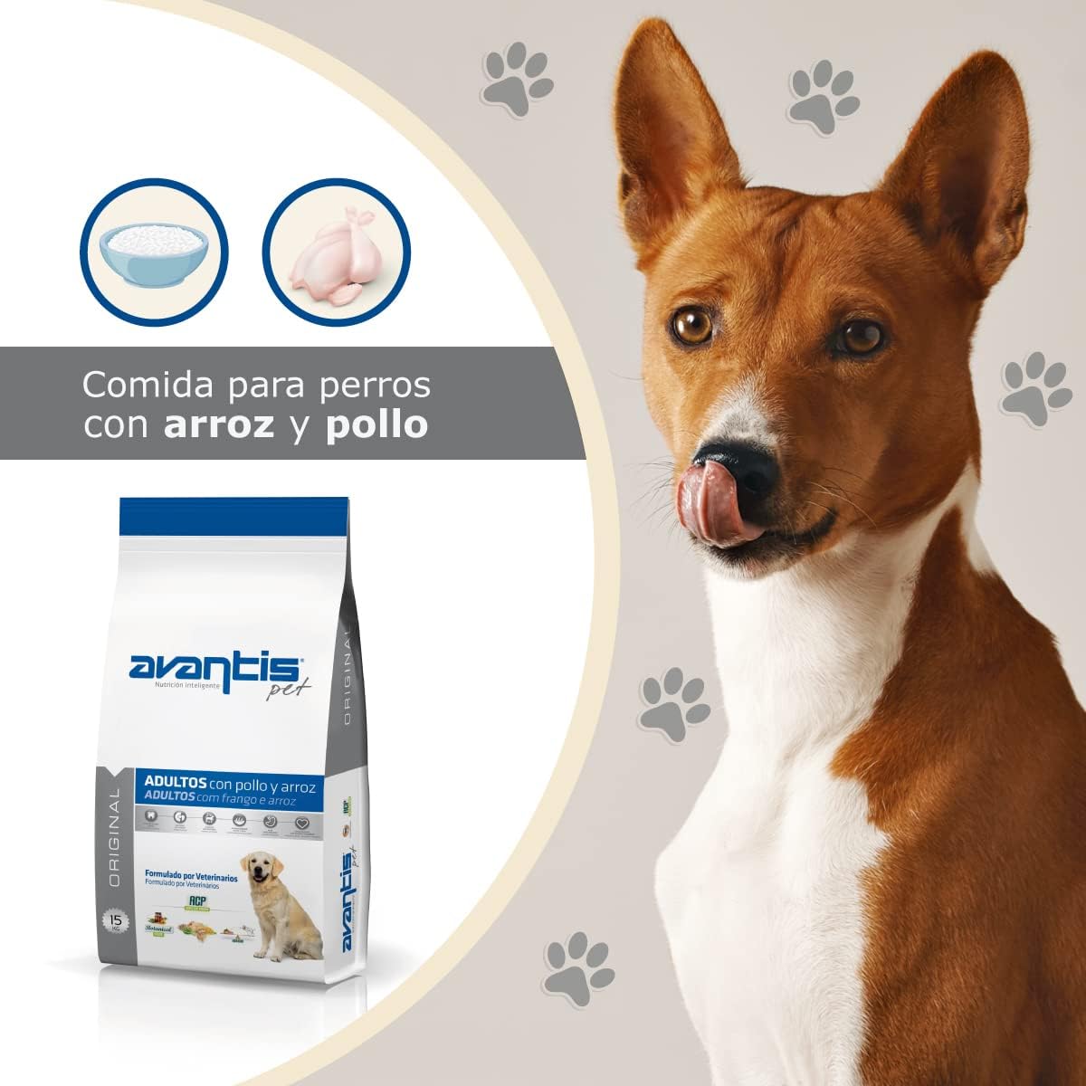 Pienso Para Perros Adultos De Razas Medianas Y Grandes - 15 Kg - Comida 100% Completa Y Equilibrada - Altamente Nutricional Con Pollo Y Arroz