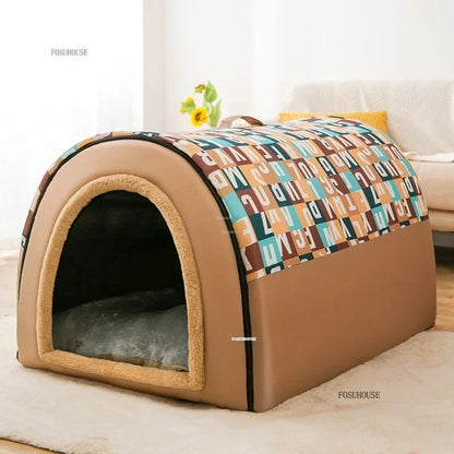 Four Seasons Universal Dog Kennel Removable Washable Dog House Winter Warm Dogs Bed House Type Pet Supplies Large Dogs Houses Y