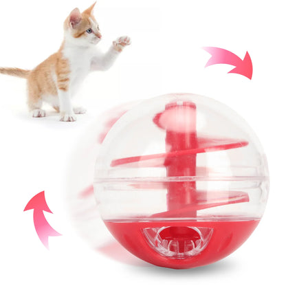 Cat Food Dispensing Ball Cat Treat Dispensing Ball Bite Resistant Interactive Pet Slow Feeder Puzzle Ball for Kitten