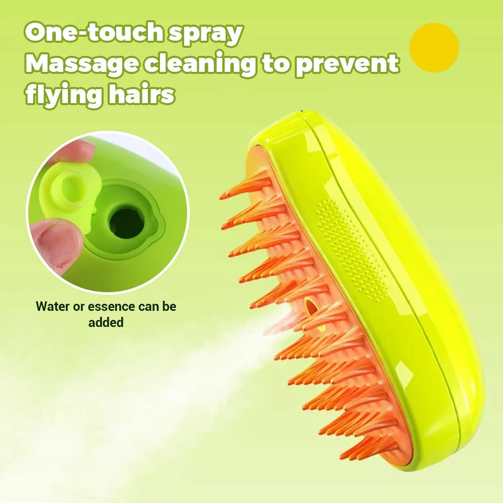 Cat Dog Steamy Brush Steam Brush Electric Sprayer for Massage Pet Grooming Tool Shedding 3 in 1 Electric Sprays Massage Combs