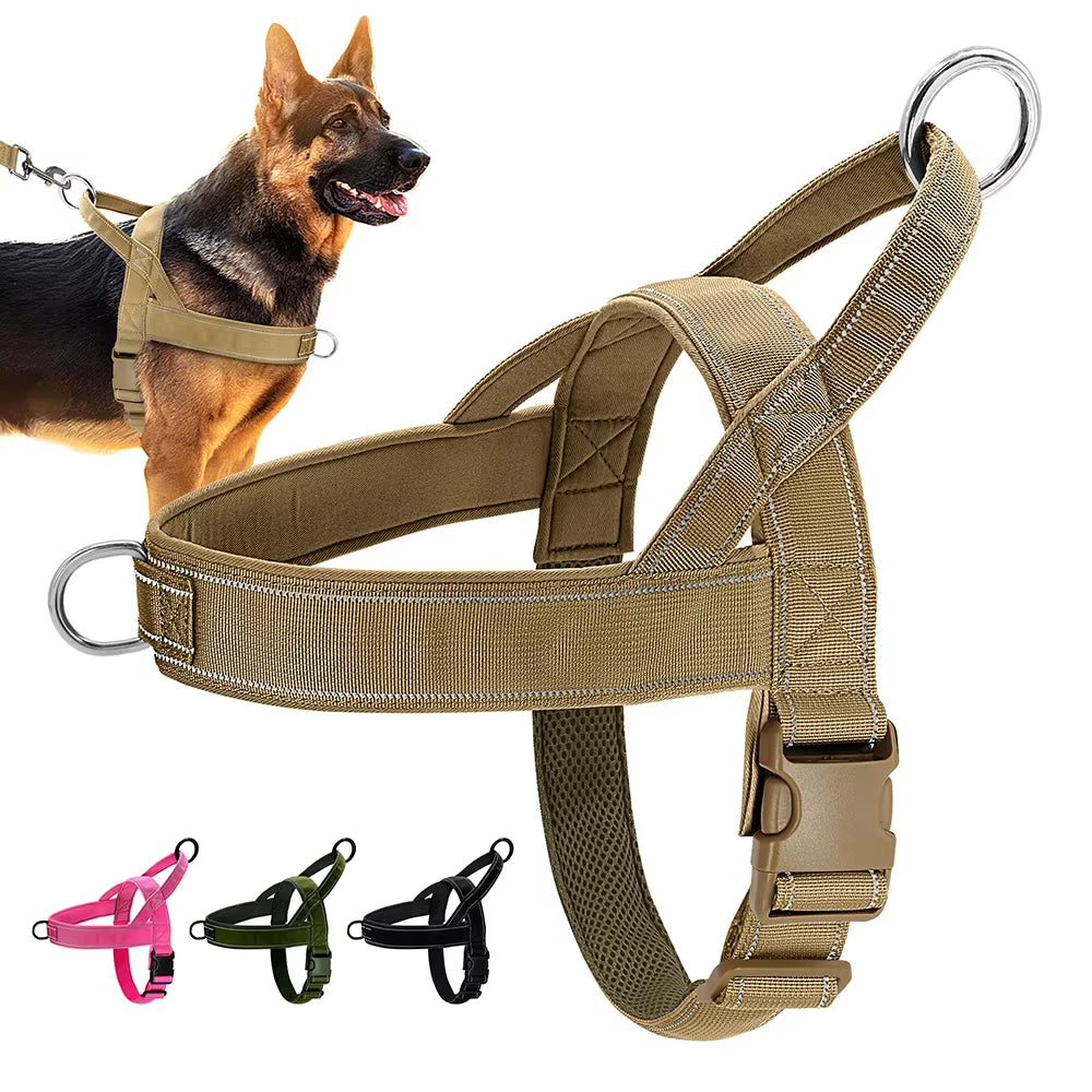 Nylon Durable Dog Harness No Pull Pet Harness with Handle Reflective Training Harness for Small Medium Large Dog German Shepherd