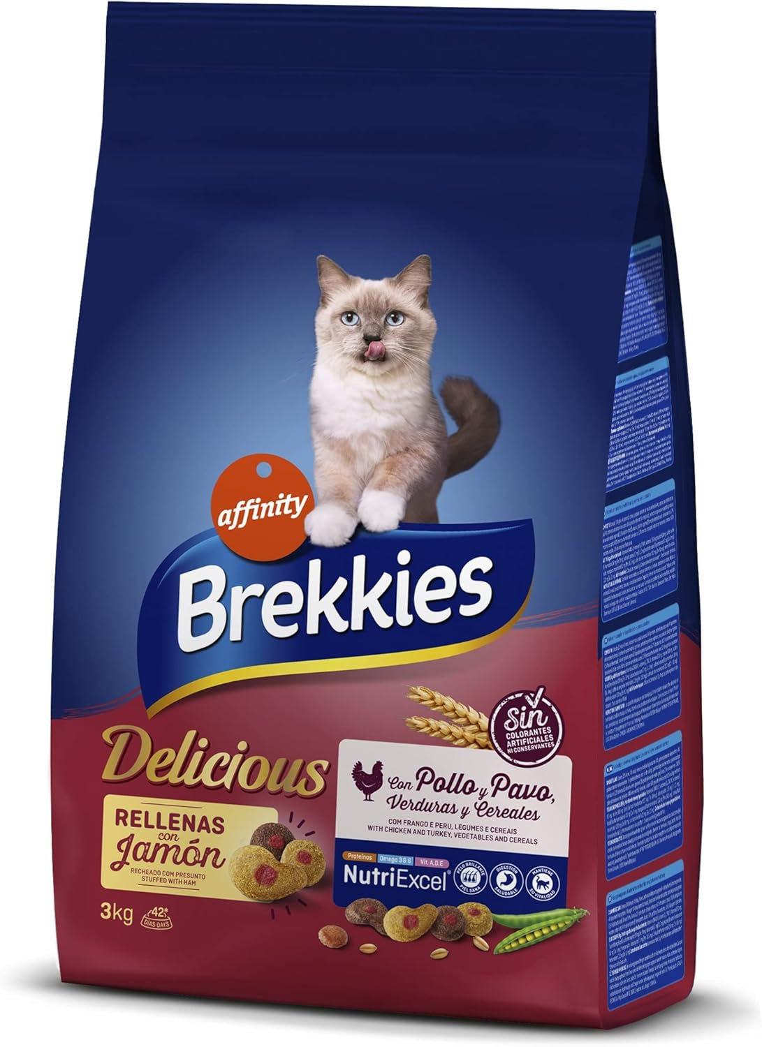 Brekkies Pienso Para Gatos Delicious Con Una Selección De Aves Y Verduras - 3000 Gr